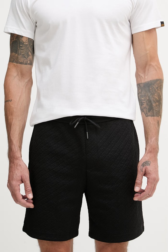 Armani Exchange teplákové šortky pánske čierna XM002345.AF21862