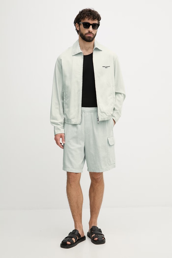 Armani Exchange kratke hlače za muškarce od trapera XM002810.AF22638 plava SS26