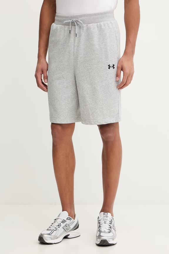Under Armour σορτς επίσημα ανδρικά με βαμβάκι Rival γκρί 6009345