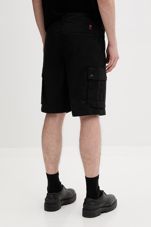 Abbigliamento HUGO pantaloncini cargo da uomo in cotone Gregry_RB 50559604 nero