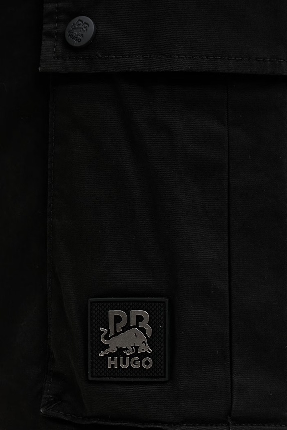 HUGO pantaloncini cargo da uomo in cotone Gregry_RB nero 50559604