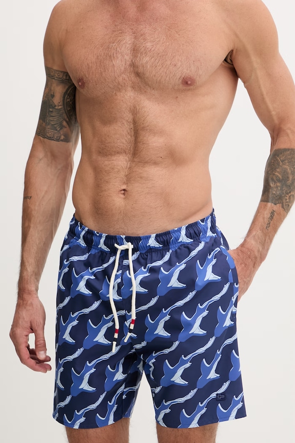 Napapijri pantaloni scurți de baie pentru bărbați ELIOR NP0A4GBSFA41 bleumarin SS26