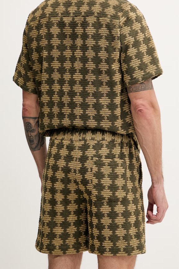 Îmbrăcăminte OAS pantaloni scurți de trening pentru bărbați, din bumbac 201002.2014 verde