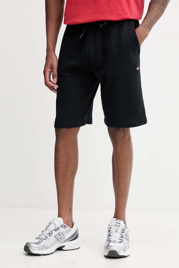 Napapijri pantaloncini in cotone NALIS maglia nero NP0A4H880411