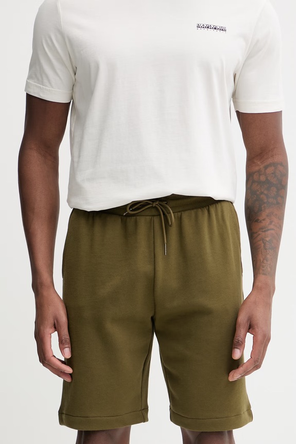 Napapijri pantaloncini in cotone NALIS maglia verde NP0A4H88G3A1