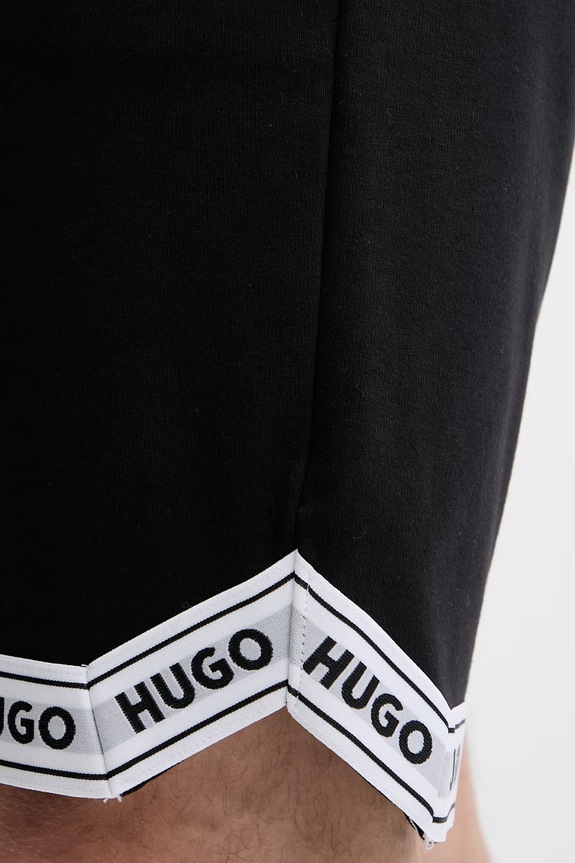 Одежда HUGO спортивные шорты для мужчин из хлопка с эластаном TADE SHORTS 50559745 чёрный