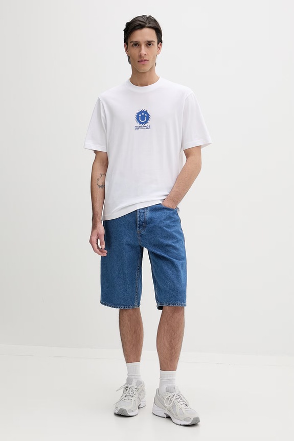 Hugo Blue pantaloni scurți jeans Skate shorts 50555993 albastru SS26