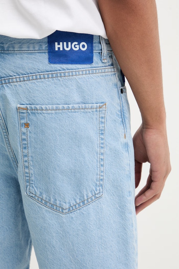 HUGO Blue szorty męskie jeansowe Skate shorts niebieski 50555994