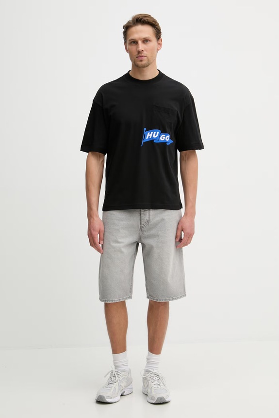 HUGO Blue szorty męskie Skate shorts 50561704 szary SS26