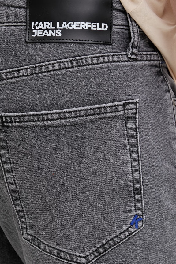 Karl Lagerfeld Jeans pantaloncini da uomo in jeans grigio B2M10050