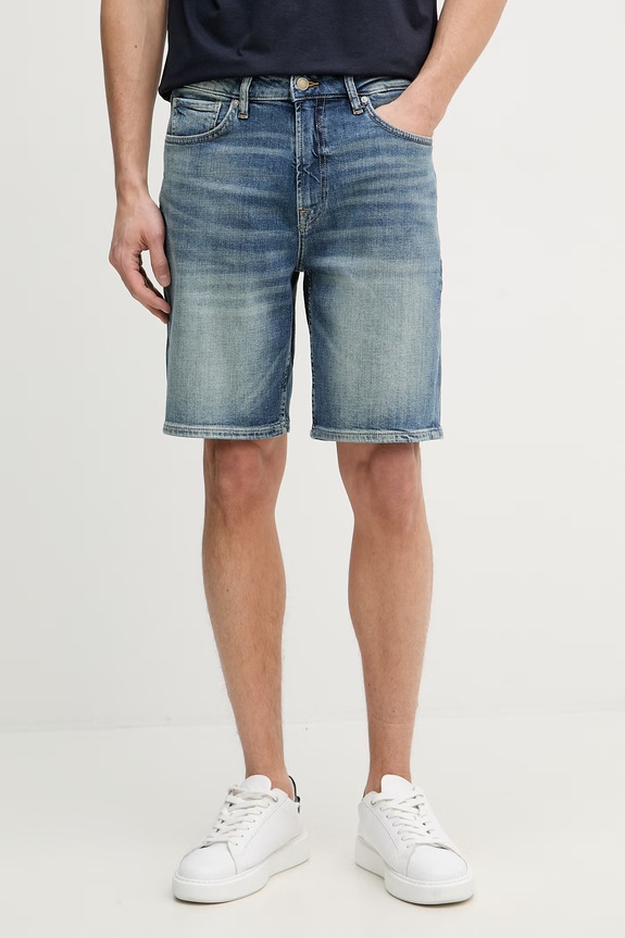 Guess pantaloni scurți pentru bărbați, cu bumbac albastru M6GD27.D0777