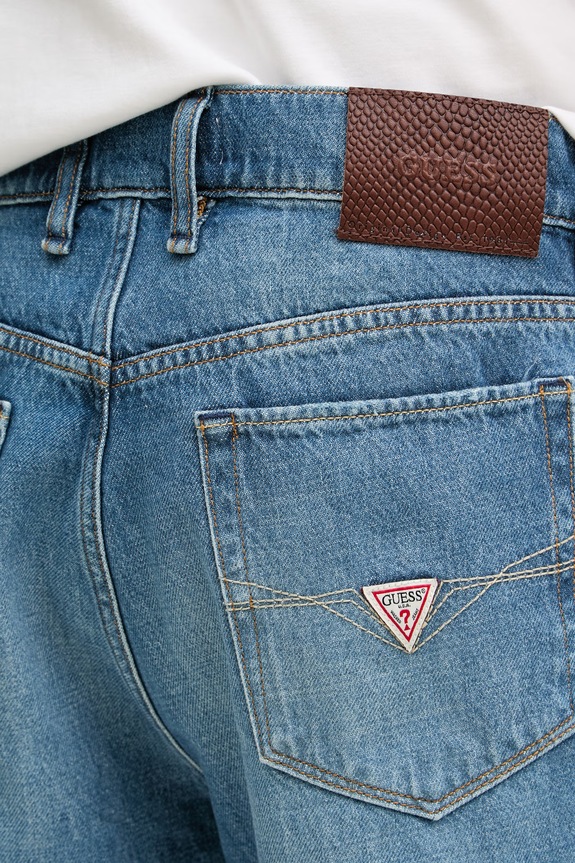 Guess pantaloni scurți pentru bărbați, din denim JETT albastru M6GDV8.D0770