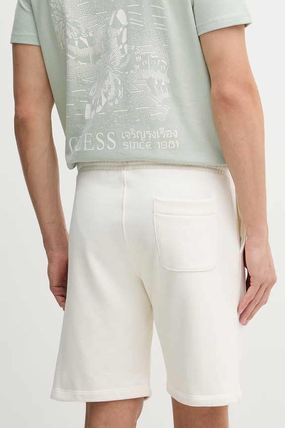 Îmbrăcăminte Guess pantaloni scurți de trening bărbați din bumbac M6GD12.K3020 bej