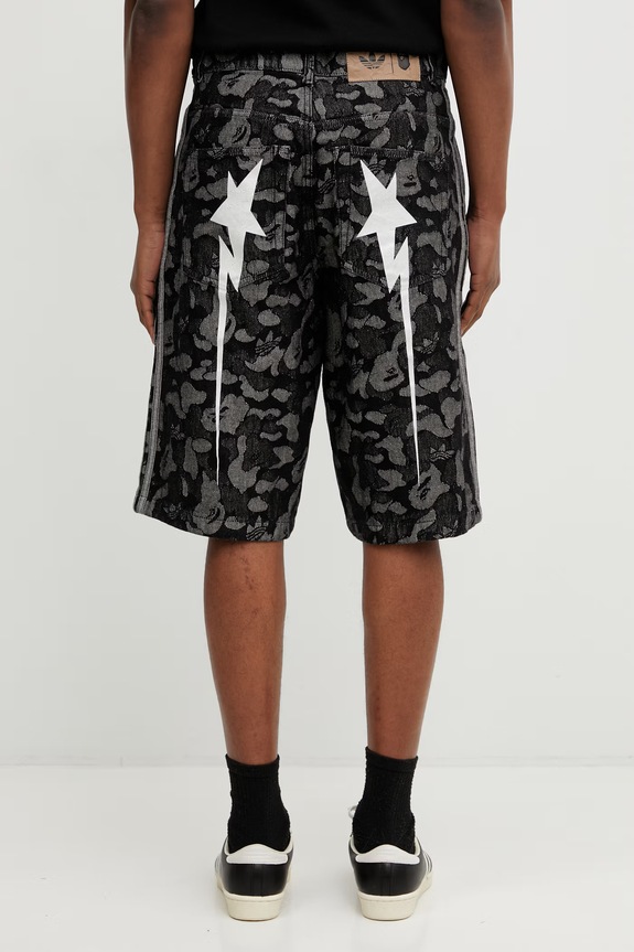 Clothing adidas Originals x BAPE denim shorts KF4917 black