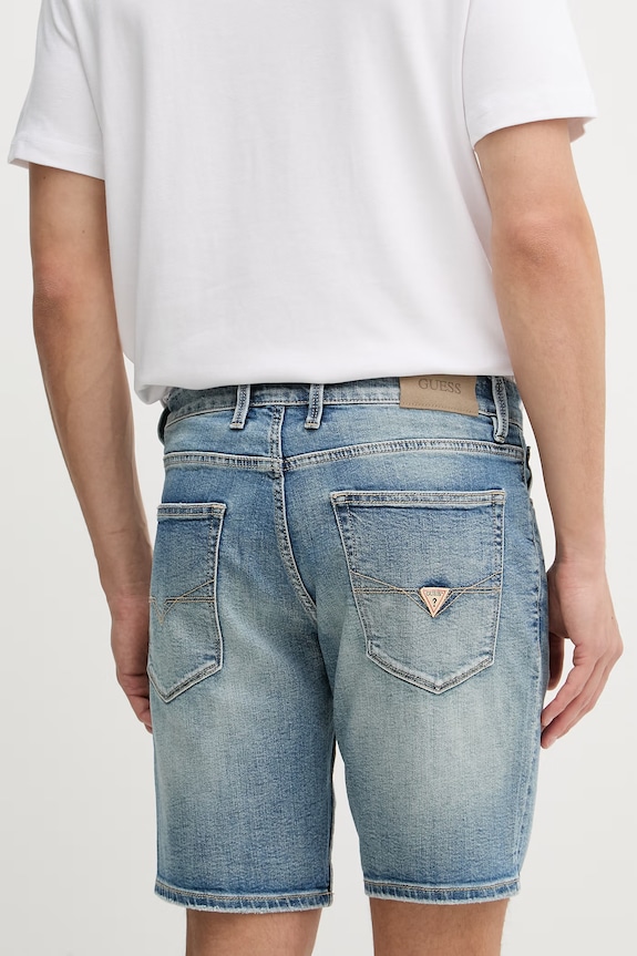 Odzież Guess szorty męskie jeansowe WYATT M6GDV2.D1095 niebieski