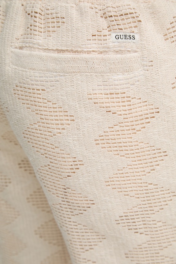 Guess pantaloni scurți bărbați ajurați LATTICE bej M6GD29.K3237