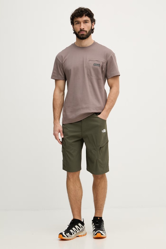 The North Face szorty trekkingowe męskie EXPLORATION NF0A8FU921L1 zielony SS26