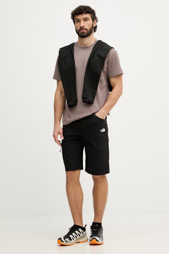 The North Face pantaloni scurți de trekking pentru bărbați EXPLORATION NF0A8FU9JK31 negru SS26