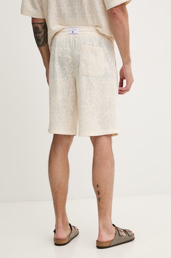 Îmbrăcăminte Guess pantaloni scurți de trening pentru bărbați F6GD03.KG362 bej