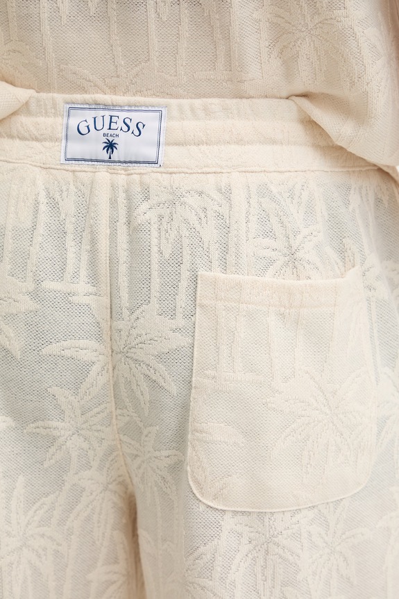Guess pantaloni scurți de trening pentru bărbați bej F6GD03.KG362