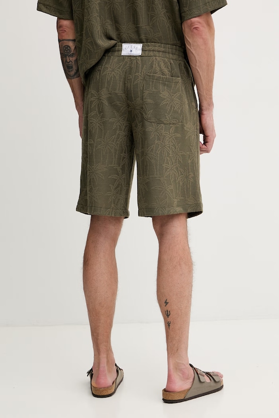Îmbrăcăminte Guess pantaloni scurți de trening pentru bărbați F6GD03.KG362 verde