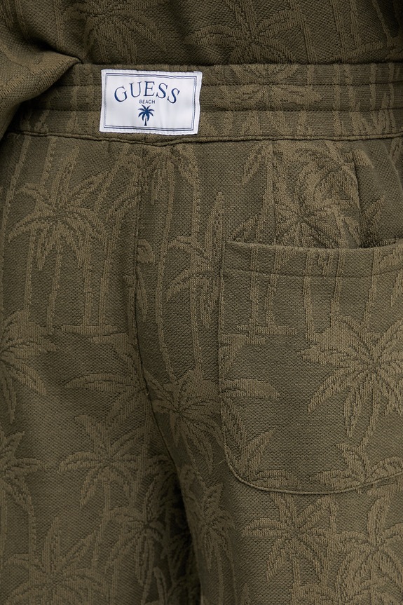 Guess pantaloni scurți de trening pentru bărbați verde F6GD03.KG362