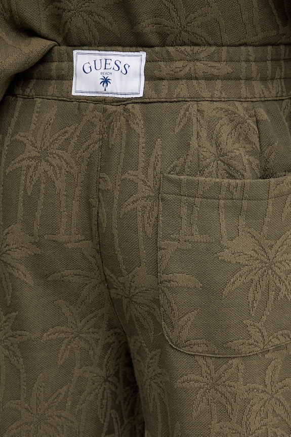 Guess pantaloni scurți de trening pentru bărbați verde F6GD03.KG362