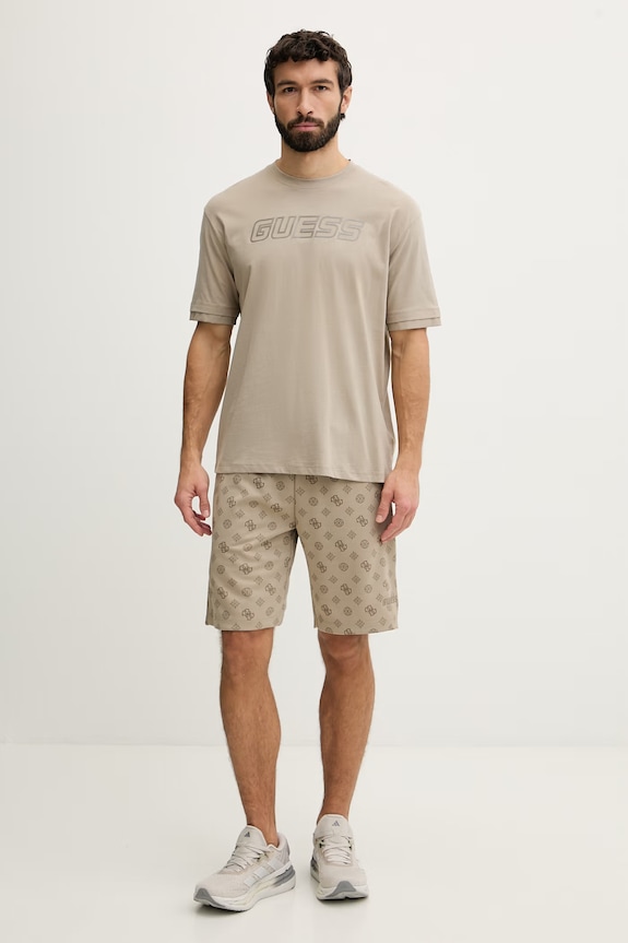 Guess pantaloni scurți de trening Bărbați OVIDO Z6GD03.K2851 bej SS26