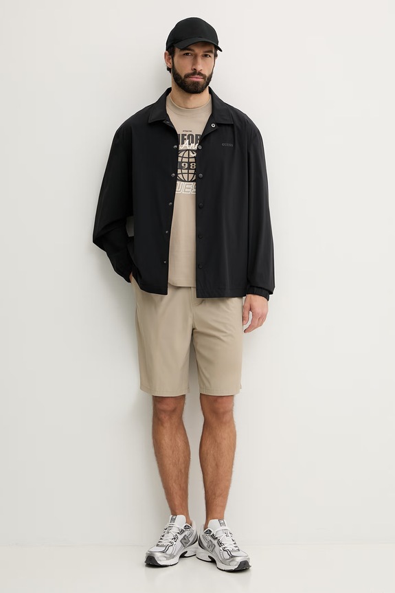 Guess Pantaloni scurți bărbătești OTTAVIO Z6GD05.W1639 bej SS26