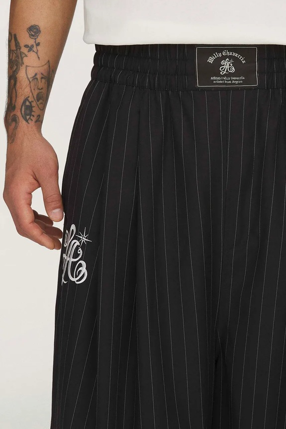 Adidas Originals x Willy Chavarria pantaloni scurți cu lână merino pentru bărbați negru KV2247
