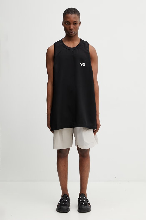 Y-3 UT SHORTS pantaloni scurți cu bumbac pentru bărbați KS5229. bej