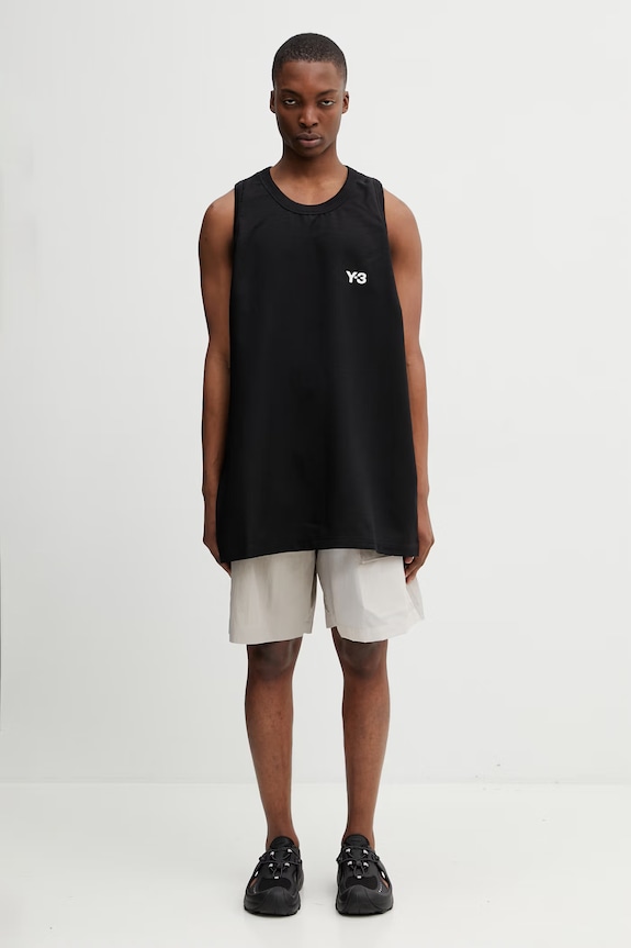 Y-3 UT SHORTS pantaloni scurți cu bumbac pentru bărbați KS5229. bej