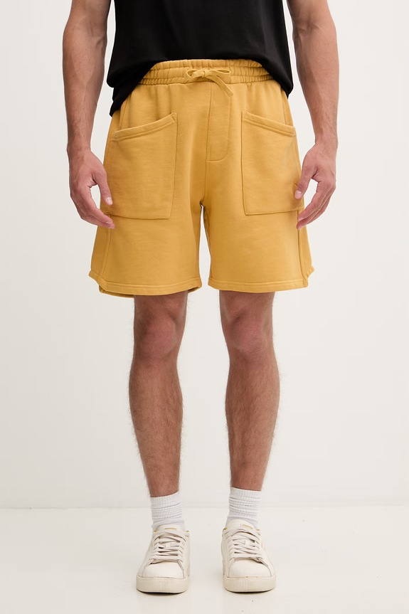 Hurley szorty dresowe męskie bawełniane KRAFT żółty MFBEUKR0001