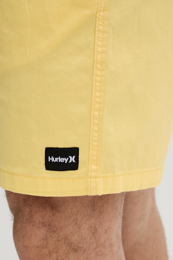 Hurley šortky pánske bavlnené s elastanom ICON žltá MWEU00009