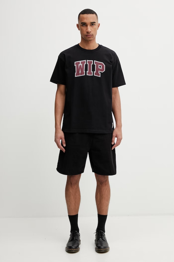 Carhartt WIP Walter Single Knee Short szorty cargo bawełniane męskie I036491.89GD czarny