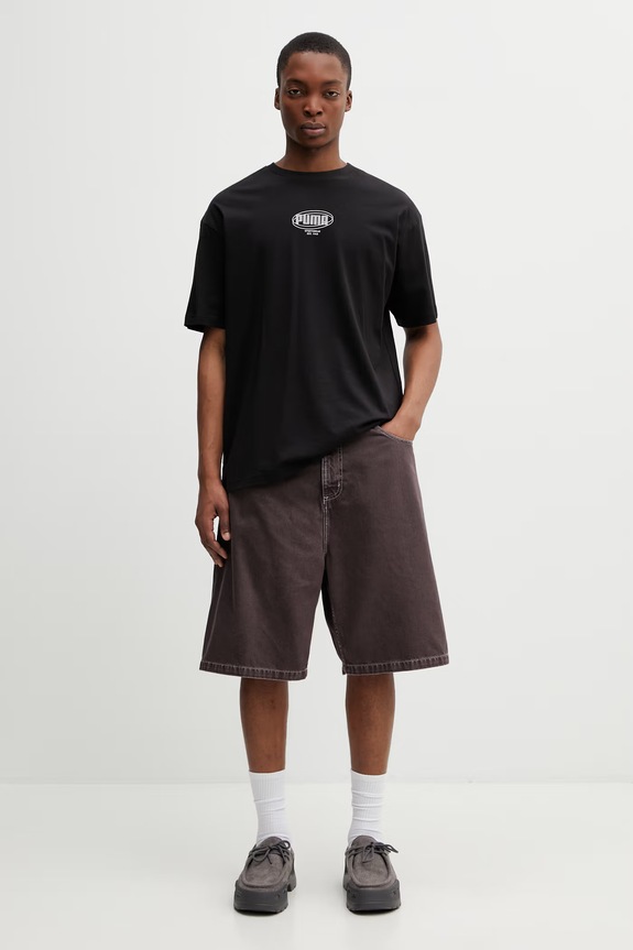 Carhartt WIP Brandon Short pantaloni scurți pentru bărbați din denim I036504.3IS4J maro