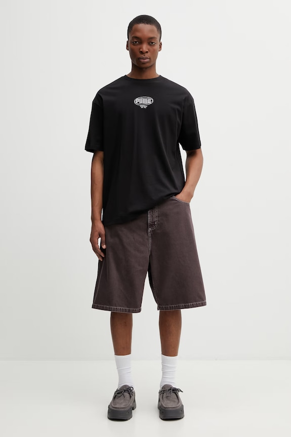 Carhartt WIP Brandon Short pantaloni scurți pentru bărbați din denim I036504.3IS4J maro