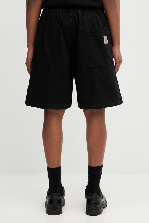 Îmbrăcăminte Carhartt WIP Rainer Short pantaloni scurți din bumbac pentru bărbați I036493.89GD negru