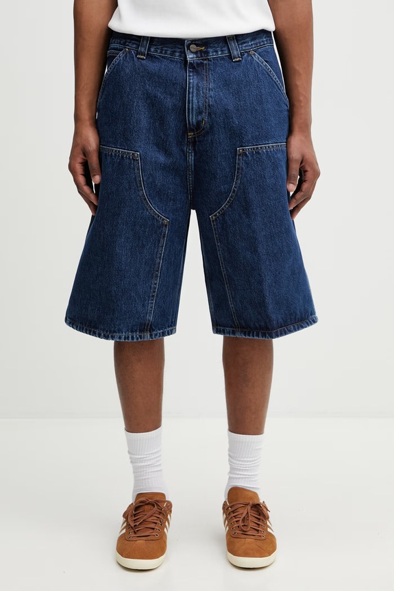 Carhartt WIP OG Double Knee Short pantaloni scurți denim pentru bărbați albastru I036590.106