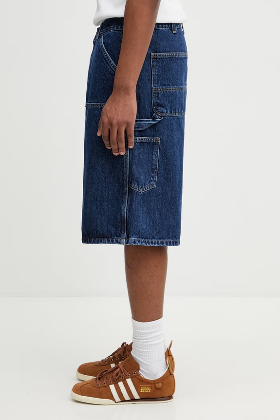 Carhartt WIP OG Double Knee Short pantaloni scurți denim pentru bărbați I036590.106 albastru SS26