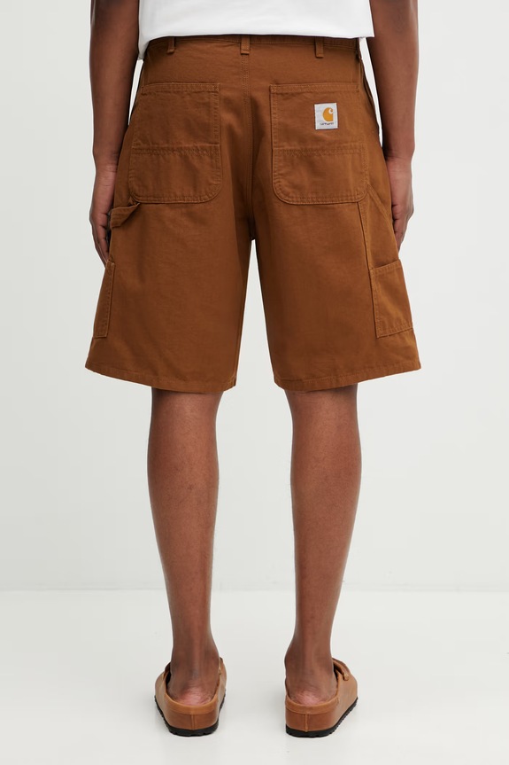 Îmbrăcăminte Carhartt WIP Double Knee Short pantaloni scurți din bumbac pentru bărbați I034793.HZ02 maro