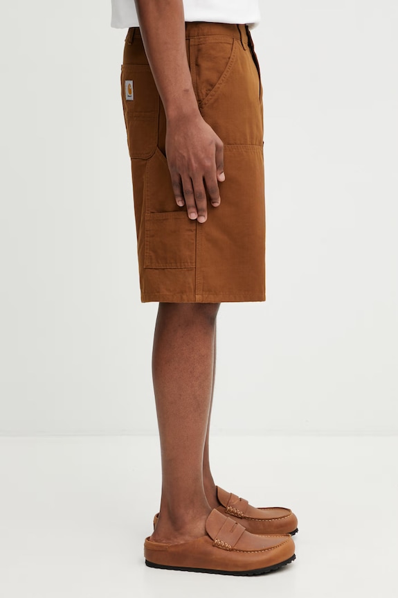 Carhartt WIP Double Knee Short pantaloni scurți din bumbac pentru bărbați maro I034793.HZ02