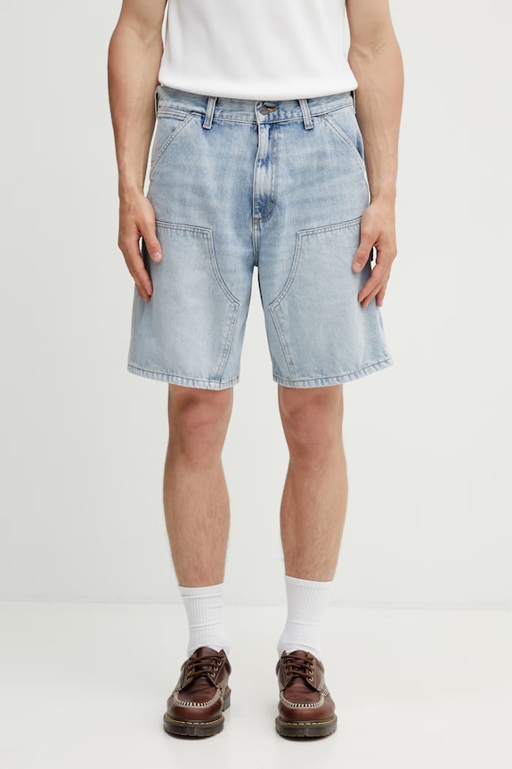 Carhartt WIP Double Knee Short σορτς βαμβακερά ανδρικά μπλε I034867.01WU