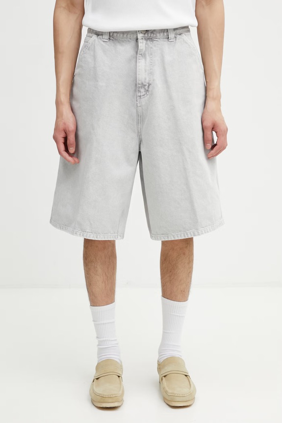 Carhartt WIP OG Single Knee Short pantaloni scurți din denim pentru bărbați gri I036497.895F