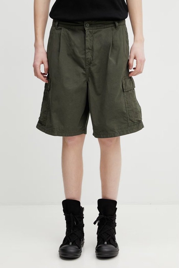 Carhartt WIP Cole Cargo Short pantaloni scuți cargo pentru bărbați din bumbac verde I035566.2ZXGD