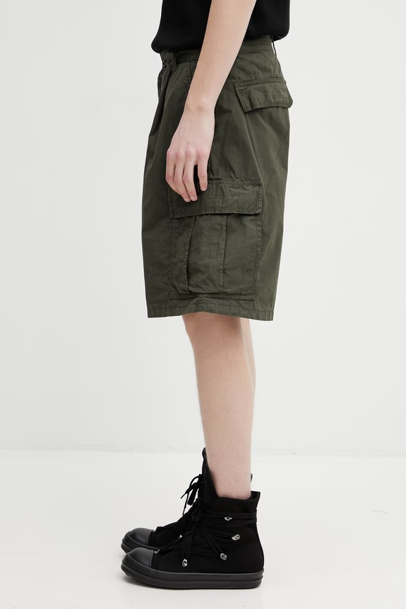 Carhartt WIP Cole Cargo Short pantaloni scuți cargo pentru bărbați din bumbac I035566.2ZXGD verde SS26