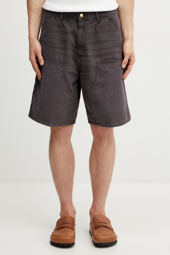 Carhartt WIP Double Knee Short pantaloni scurți pentru bărbați din bumbac maro I036483.3IS4O