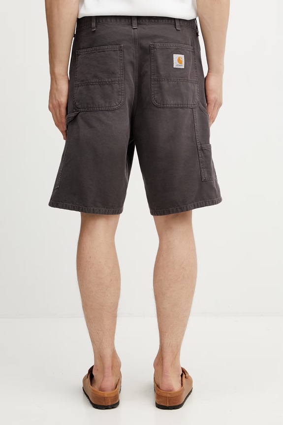 Îmbrăcăminte Carhartt WIP Double Knee Short pantaloni scurți pentru bărbați din bumbac I036483.3IS4O maro