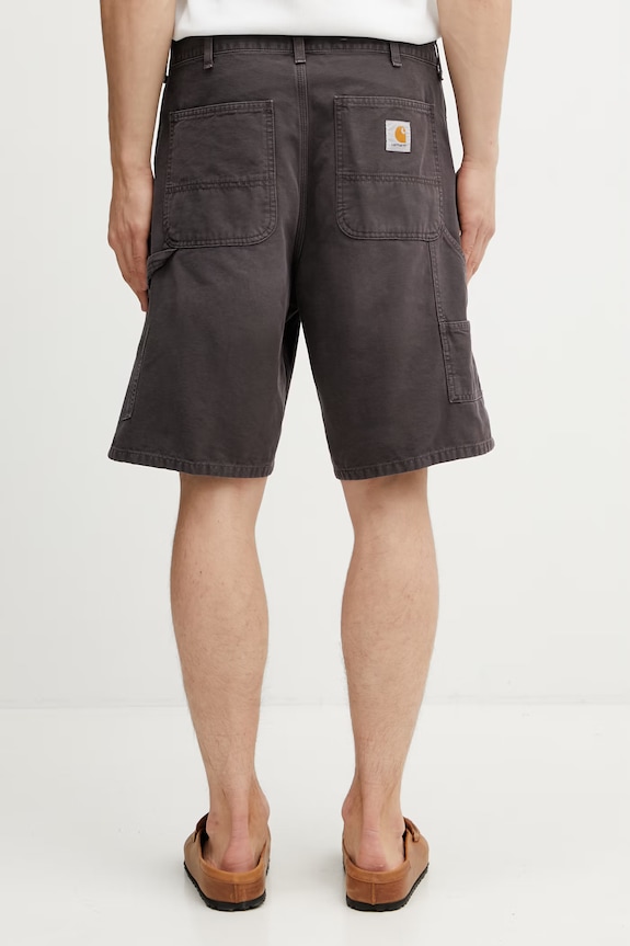 Îmbrăcăminte Carhartt WIP Double Knee Short pantaloni scurți pentru bărbați din bumbac I036483.3IS4O maro
