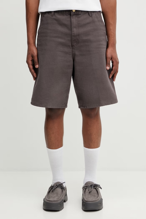 Carhartt WIP Single Knee Short pantaloni scurți de bumbac pentru bărbați maro I034797.3IS4O